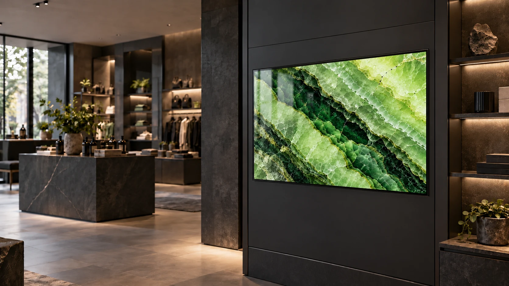 Digital display in a retail environment