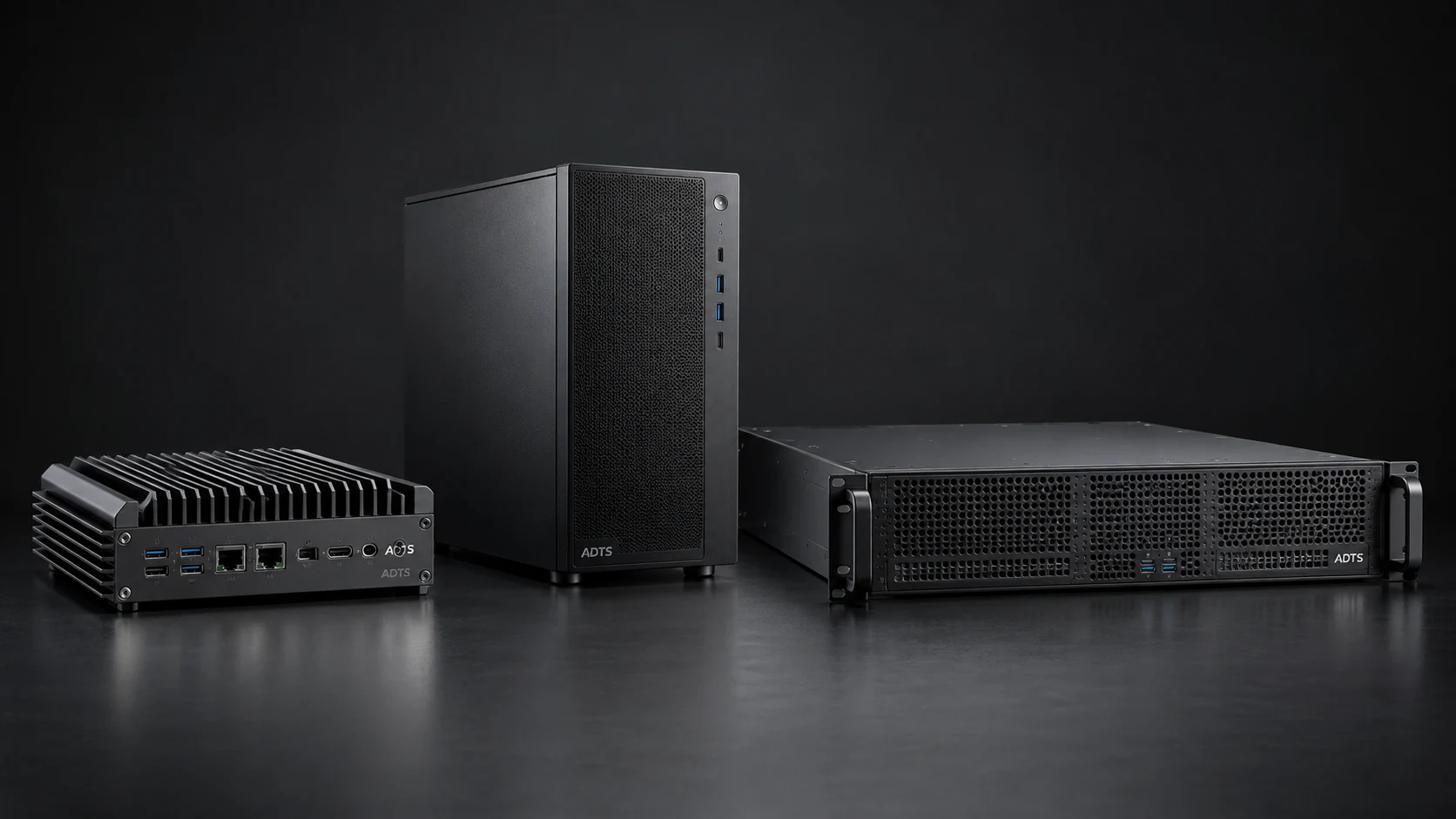 ADTS server configurations: compact, tower and rack-mount